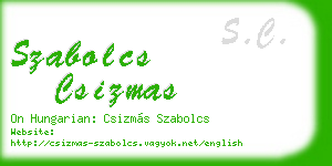 szabolcs csizmas business card